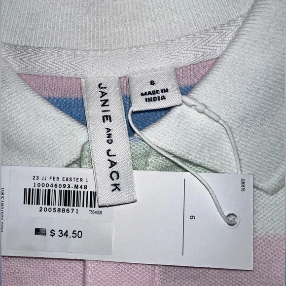 NWT JANIE and JACK THE CLASSIC STRIPED PIQUE POLO - Picture 5 of 6